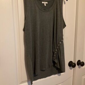 Maurices Charcoal Tank Top with Side Grommets